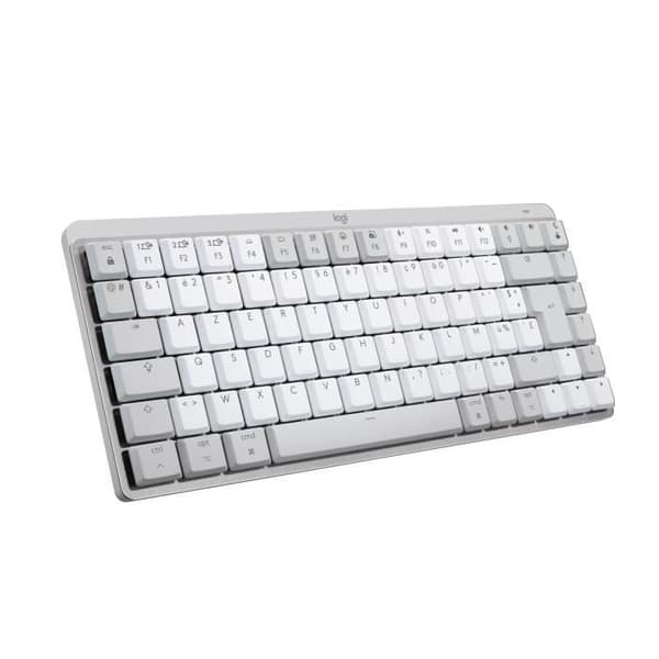 Tastatur - Trådløs - Logitech - MX Mechanical Mini - AZERTY - Baggrundsbelyst - Til Mac - Lys grå
