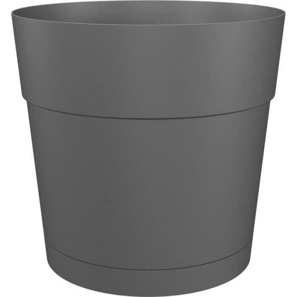 Rund blom- och växtkruka CAPRI LARGE - Plast - Vattentank - diameter 30 cm - Antracit - ARTEVASI