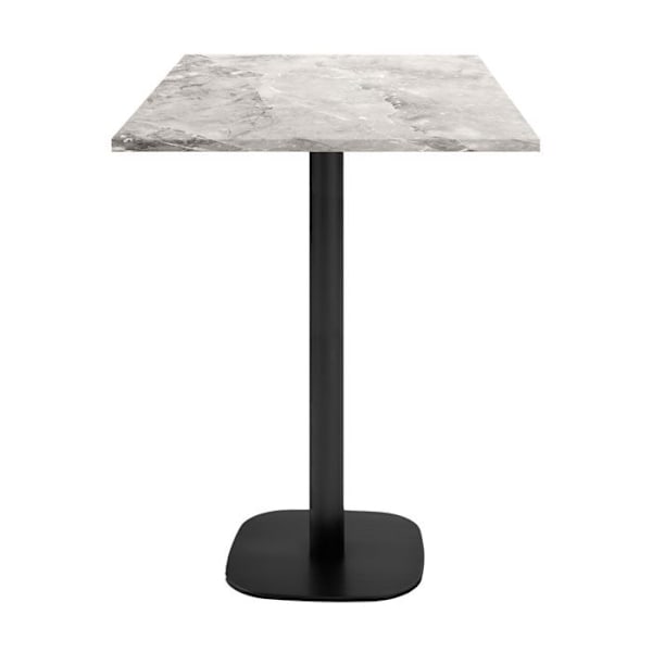 Højt bord 60 x 60 cm - Rund Trevisse marmor model Grå