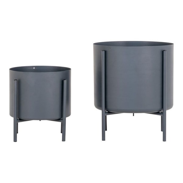 444269 Hus Nordic Blomkrukor 2 st Pavia Grå Grå