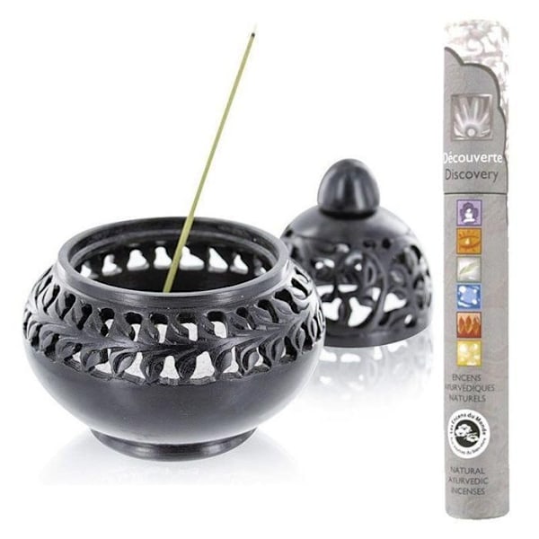Venedig sort sten røgelse + Ayurvedisk røgelse Svart