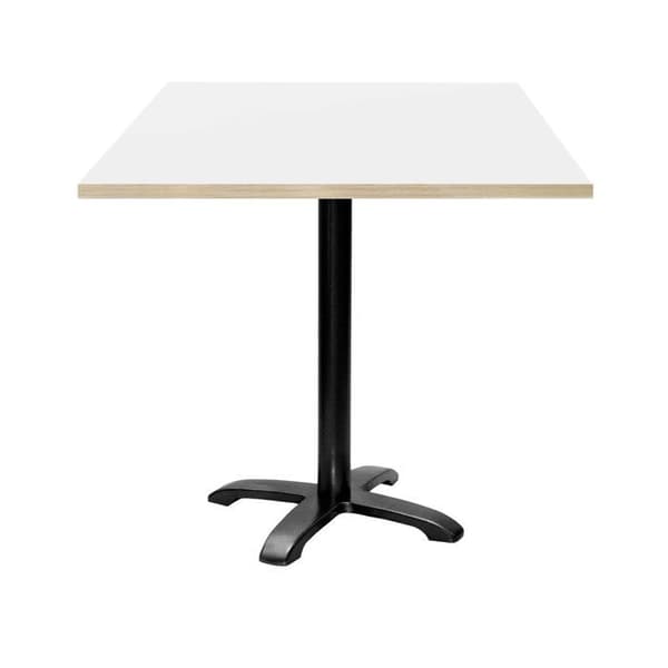 Tabel 70 x 70 cm - model Bazila hvid med trækanter Vit