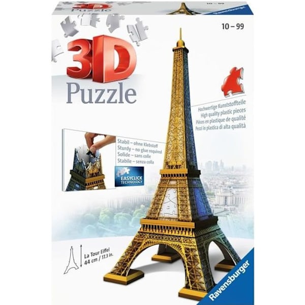 3D Eiffel-torni palapeli - Ravensburger - 216 kpl - ilman liimaa - Arkkitehtuuri ja monumentit Flerfärgad