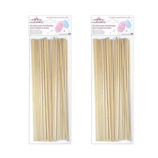 50 pinnar för sockervadd beige
