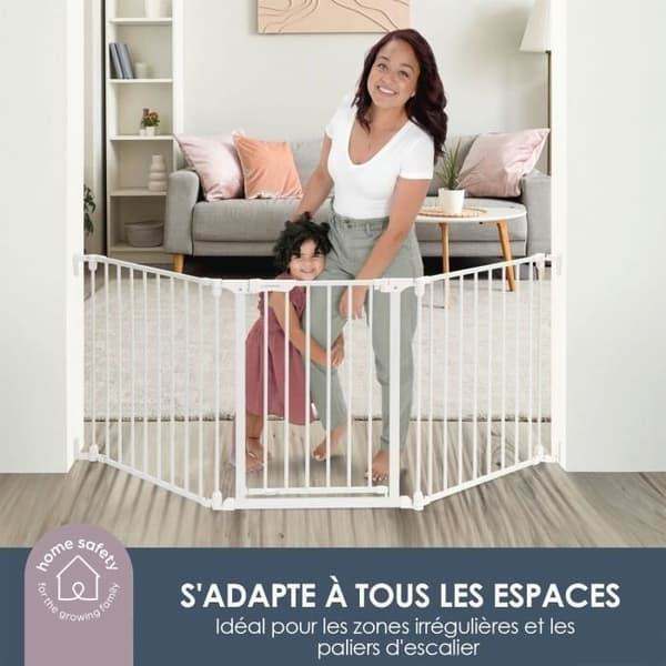 Sikkerhedsgitter til børn - Discovery 3 - DREAMBABY - 74,5 cm til 1,95 cm - Hvid