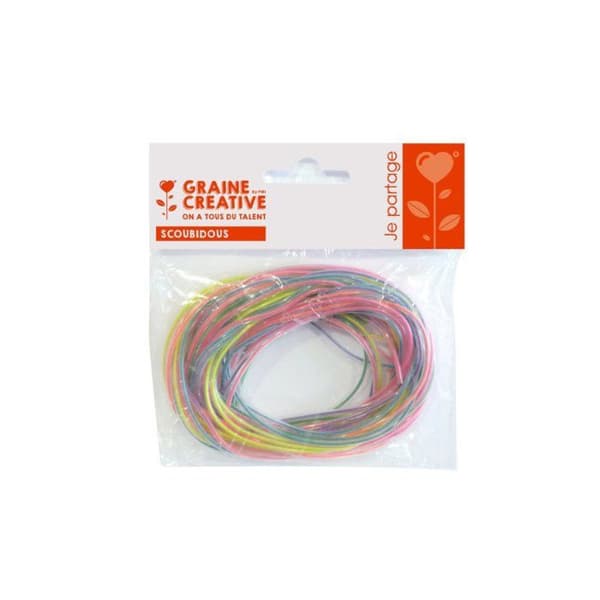 Scoubidous garn - Creative Seed - Multicolor - Pearl Effect - 12 delar - Ftalatfritt Flerfärgad
