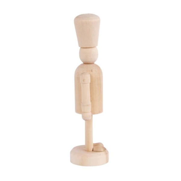 Træ nøddeknækker karakter til at male 13 cm Beige
