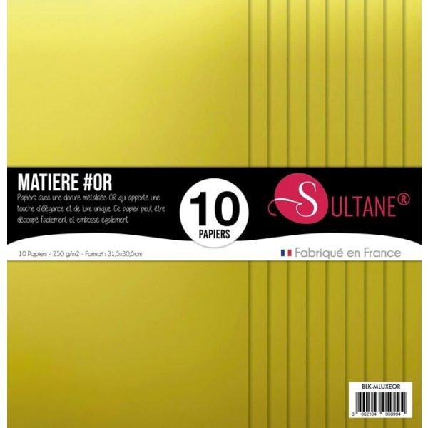 Sultane - BLK-MLUXEOR - Luova paperi, värillinen, suuri gyllene