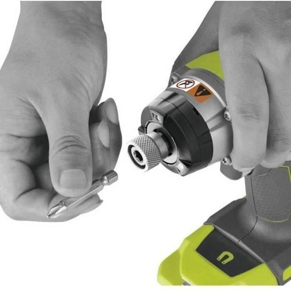 RYOBI - 18V ONE+ slagskruetrækker - 3 tilstande: 40/120/220 Nm - 1/4" sekskantdrev - R18ID3-0 Grönt och kol