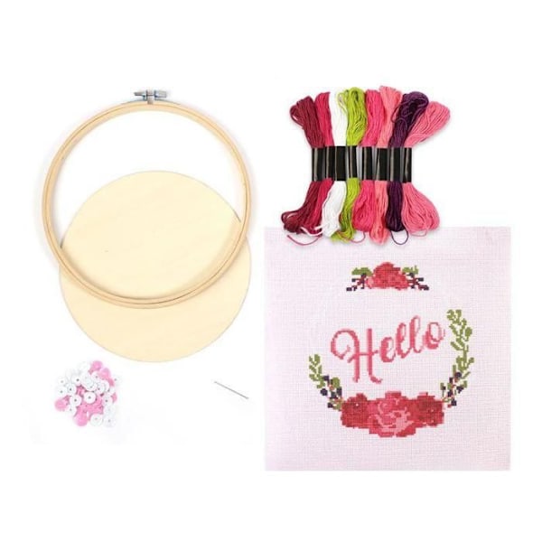 Broderikit - Sjöjungfru - Trä - Träfärg - Hantverk - DIY