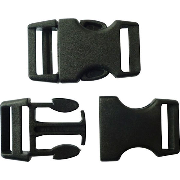 Plastclipsar (ideal för Créacord) 4x2cm Svart x10 Svart