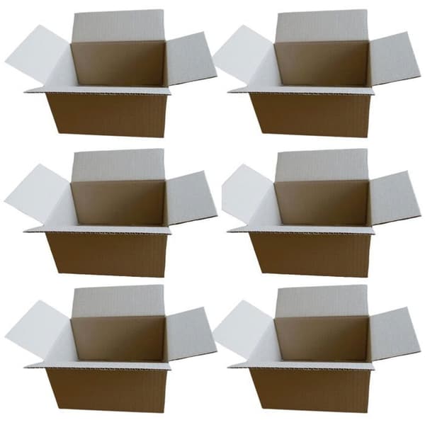9 små packboxar 16 x 12 x 11 cm brun