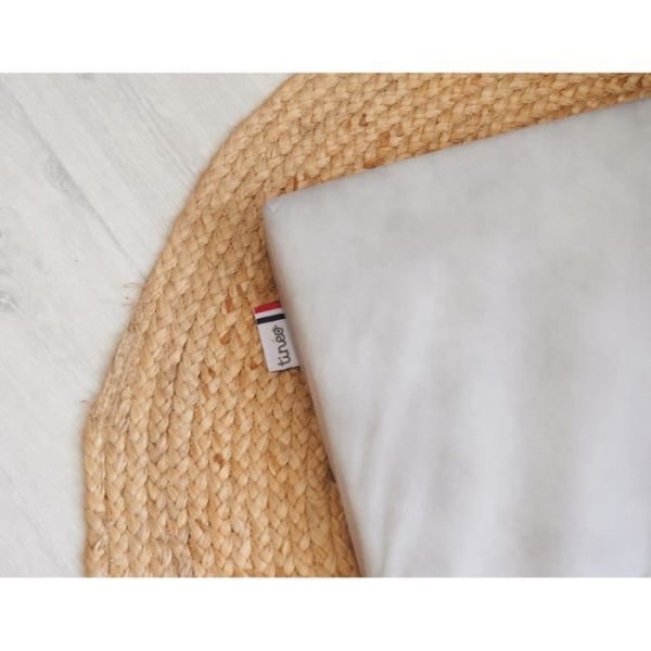 Vikbar babymadrass 60x120x4cm - 2 delar - Extrasäng - Avtagbart överdrag - Tillverkad i Frankrike Grå