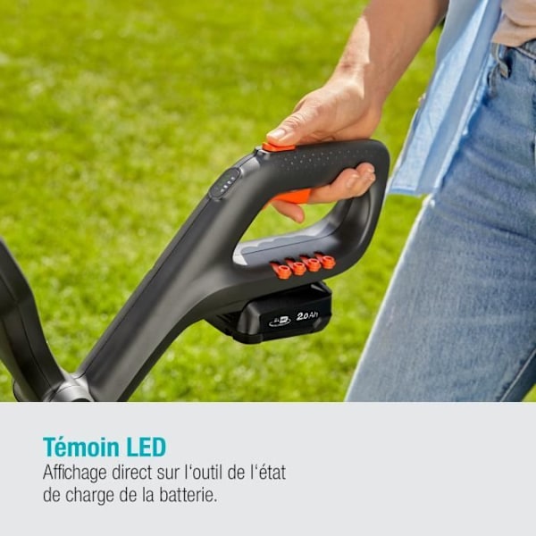 GARDENA batteridriven kantskärare - EasyCut 23/18V P4A - 18V - 23 cm Svart - grå - blå