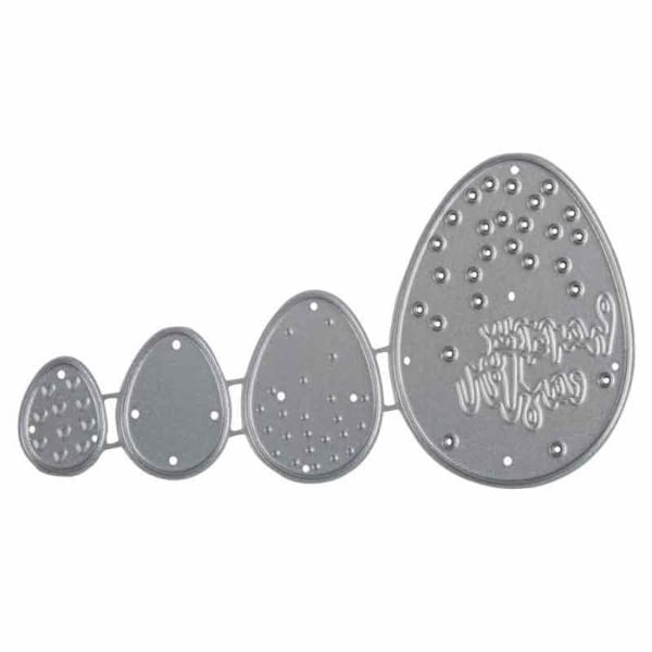 Leikkurimaljat - RAYHER - Pääsiäismunat - 4 kpl - 1,5-4,5cm - Paksut materiaalit Grå