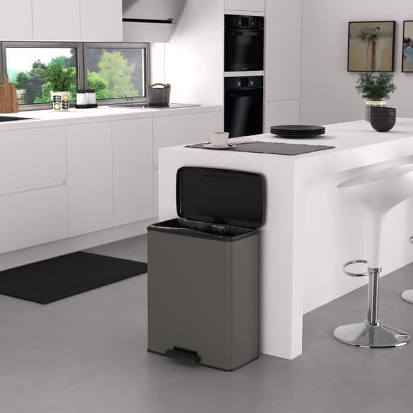Pedalspand Rectangle - DECO BIN - 65 L - Antracit - Curver antracit