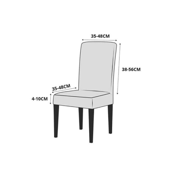 Set med 2 dimensioner Grey Velvet Chair Covers - One Size