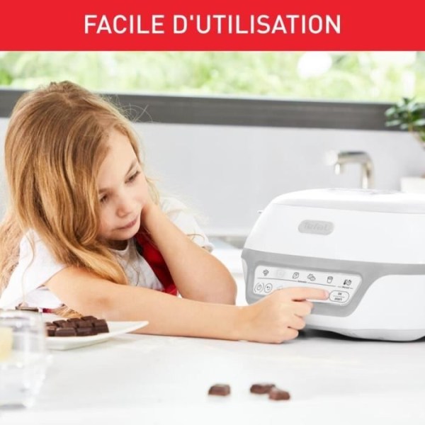 TEFAL Intelligent kakmaskin, 5 program, Manuellt läge, CreaBake-formar, Dedikerad applikation, Cake Factory Délices KD812110 Silver