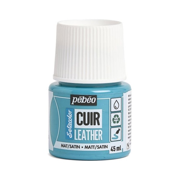 Läders färg - Setacolor - Turkosblå - 45 ml - Akryl - Blandad Turkos
