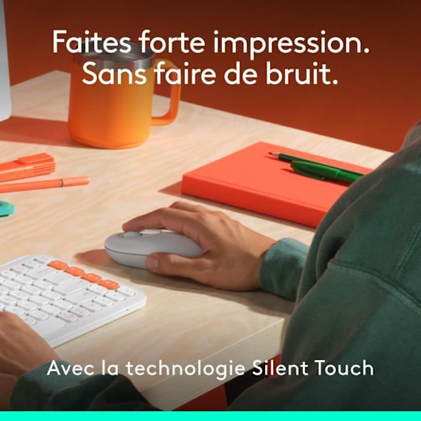 Mus - Trådlös - Logitech - Pop Mouse - Off-white