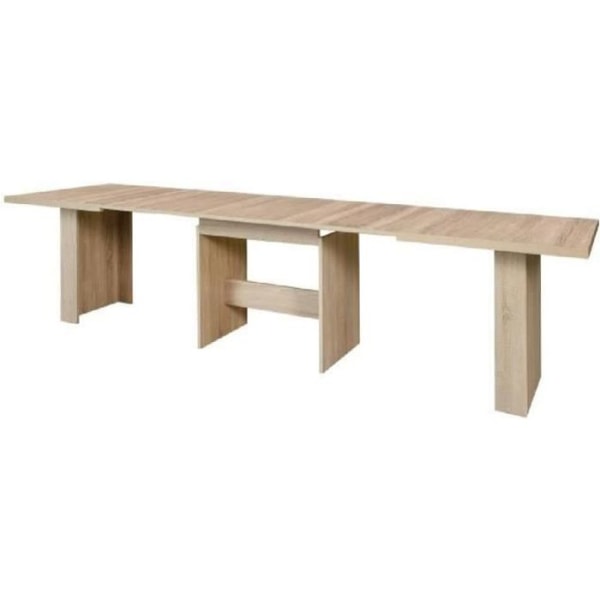 Utdragbart matbord för 6 till 12 personer modern stil Sonoma ekdekor - MIDDAG - L 140-273 x B 90 cm