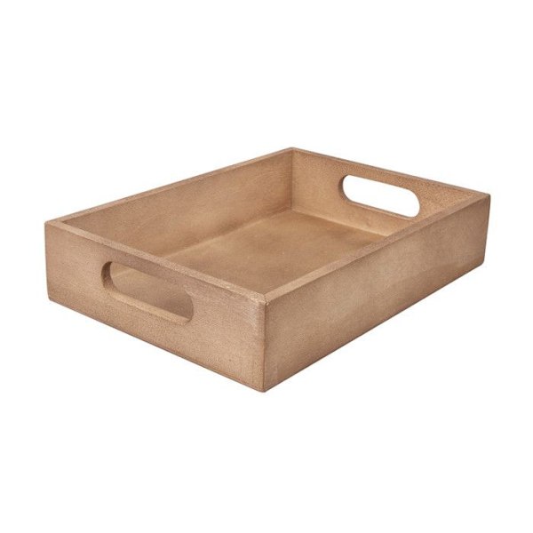 Puinen tarjotin, FSC 100%, luonto, 24x17x5cm