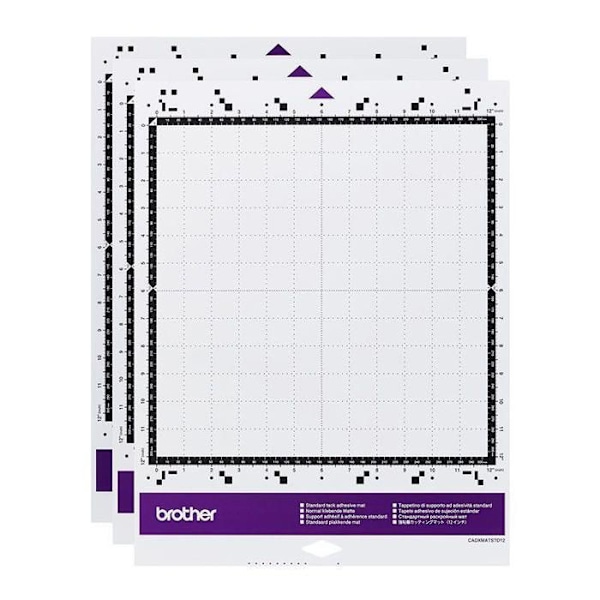 Klist stöd - BROTHER - Scan'n'Cut SDX - 30,5 x 30,5 cm - Vit - Förpackning med 3 Vit