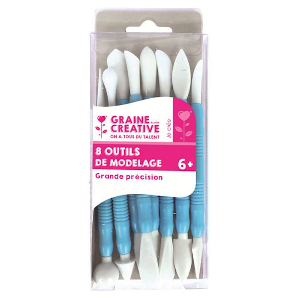 Modellerverktyg - CSK - 8-pack - Dubbeländar - Precision - För modellera. Blå