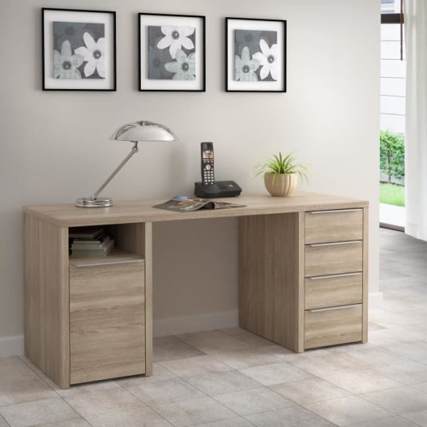 CALPE Sonoma egetræsbord - L 160 cm Sonoma ekdekor