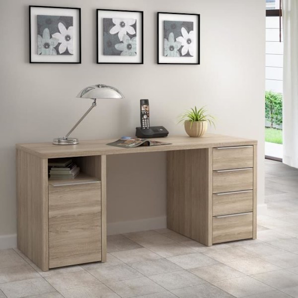 CALPE Sonoma tammipöytä - L 160 cm Sonoma ekdekor