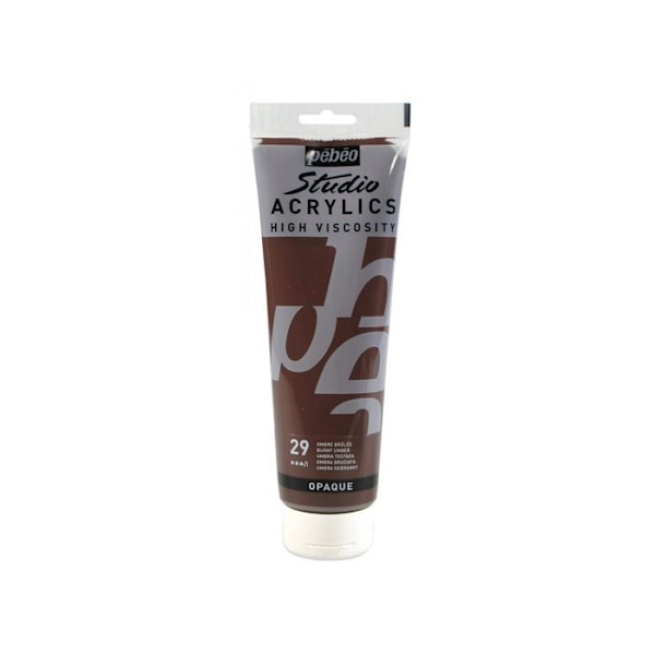 Acrylmaling - Pébéo - Brændt Umbrag - 250 ml - Satinér - Professionel Ombre Brulée