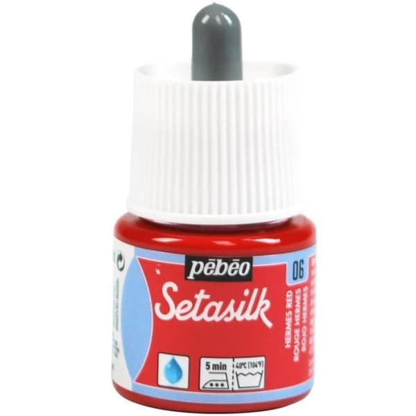 Sidentextil - Pébéo - Setasilk - 45 ml - Röd Hermès - Textil Röda Hermès