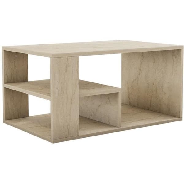 Soffbord - EROS - Rektangulär - Travertin - 80 x 50 x 40 cm Travertin