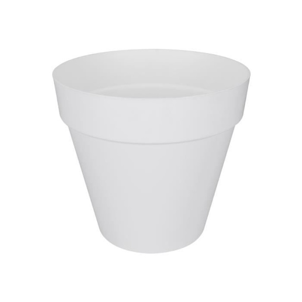 ELHO Rund urtepotte med hjul Loft Urban - Ø 40 cm - Hvid Vit