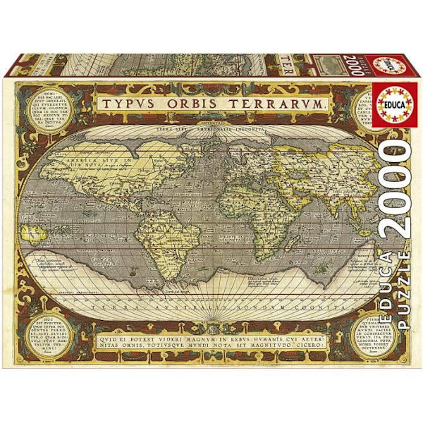 Planisphere pedagogiskt pussel - 2000 bitar - EDUCA Flerfärgad