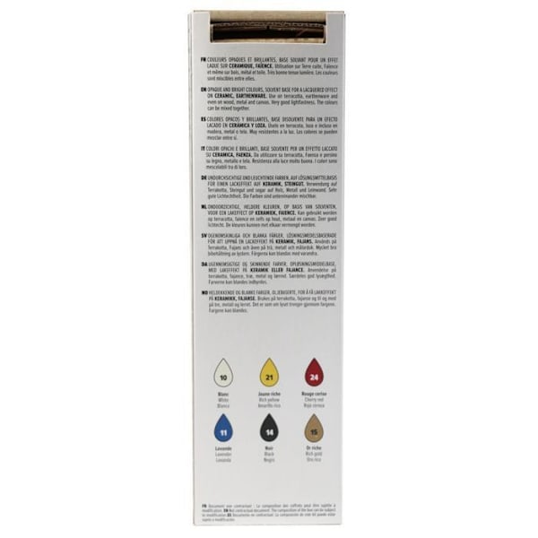 Indlæringspakke - Pébéo - Céramic maling - 6 pots á 20 ml - Mixte - Voksen Flerfärgad