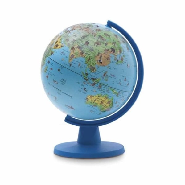 Mini interaktiv jordglob - SAFARI - Ø 16 cm - Kartläggning av världens djur