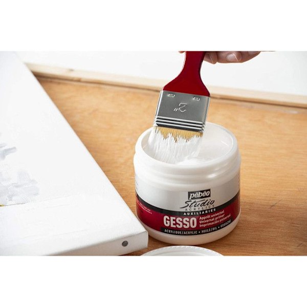 Primer - PEBEO - Gesso Studio - 500 ml - Vit - Snabbtorkande - Matt yta Vit