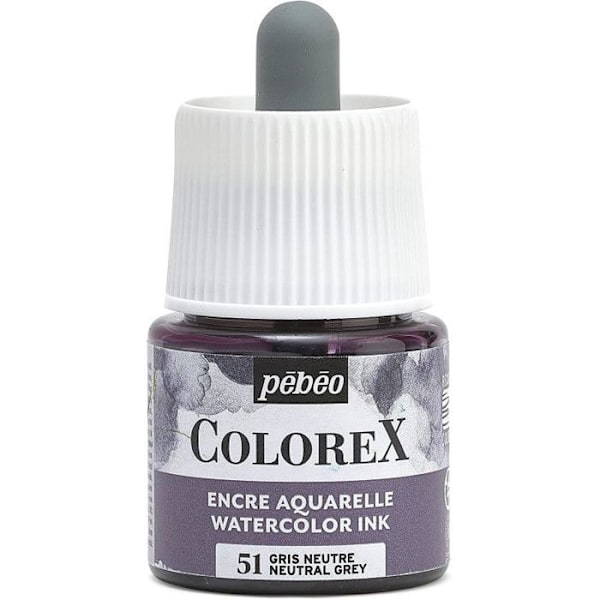 Vesiväri - PEBEO - Colorex - 45 ml - Neutraali Harmaa - Sekä Neutral grå