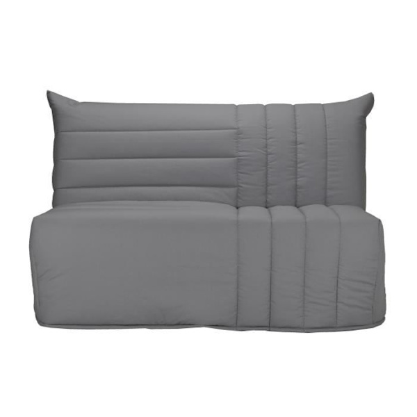 BZ 3-personers bænk BECCI - Grå stof - BULTEX - Fremstillet i Frankrig - L 142 x D 101 cm Grå