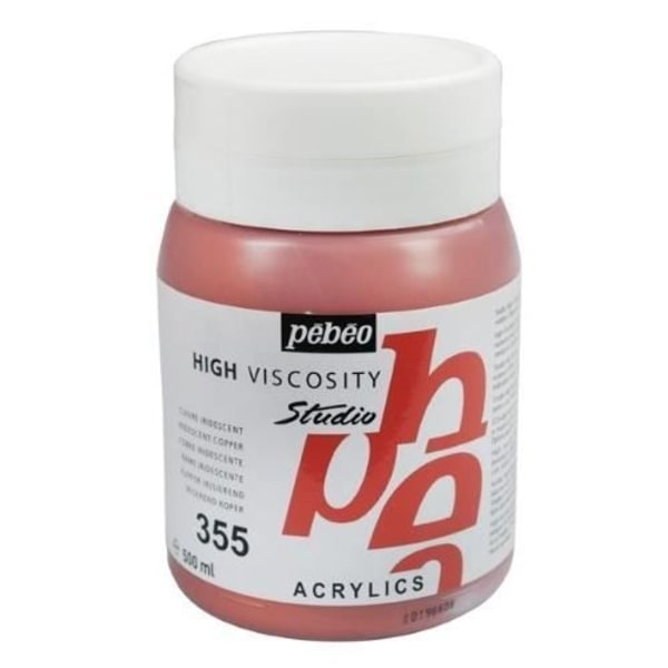 Akrylmaling - PÉBÉO - Iridenskobber - 500 ml - Blandet - Voksne Iriserende kobber