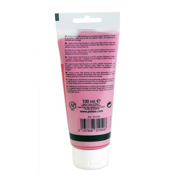 Akrylmaling - Pébéo - Studio - Magenta - 100 ml - Satin Röd