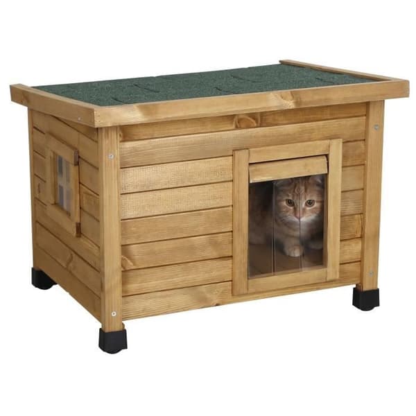 KERBL Katthus Rustica 57x42x45cm - Trä Trä