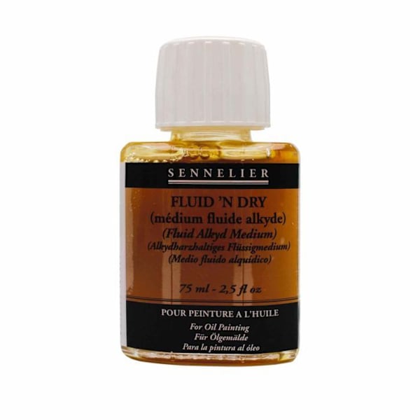 Oljefärg medium - FLUID'N DRY - 75 ML - Gul - Avancerat - Ej gulnande Transparent
