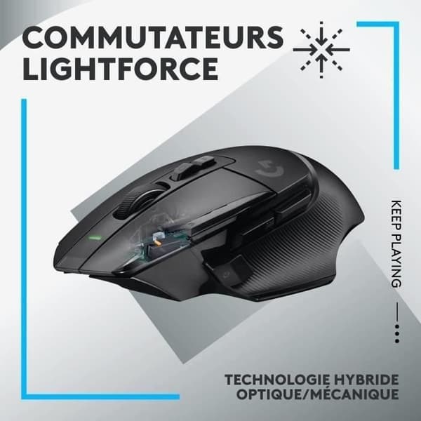 Pelaajahiiri - Langaton - Logitech G - G502 X Lightspeed - Musta