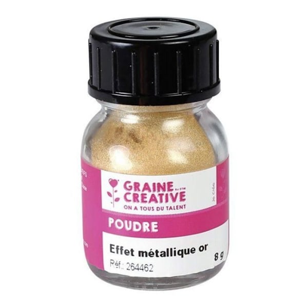 Guldmetallic effektpulver för polymerlera 16 g gyllene