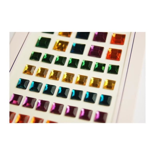 Rhinestone Stickers - Square Diamond - Multicolor