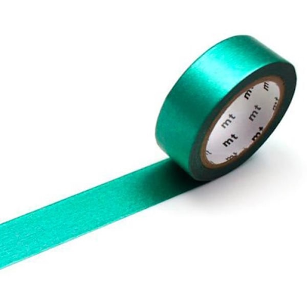 Maalarinteippi - Uni Metallisoitu - Turkis - 15 mm - 7 m