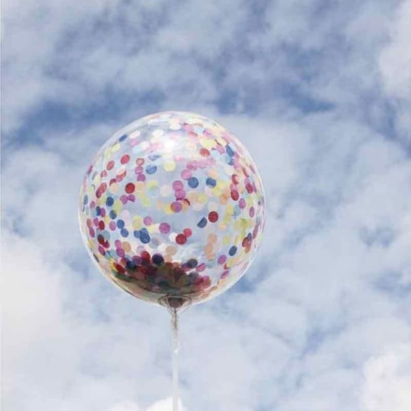 Gennemsigtig bobleballon 40 ± 4cm ø - RAYHER - sæt med 3 - til voksne Flerfärgad