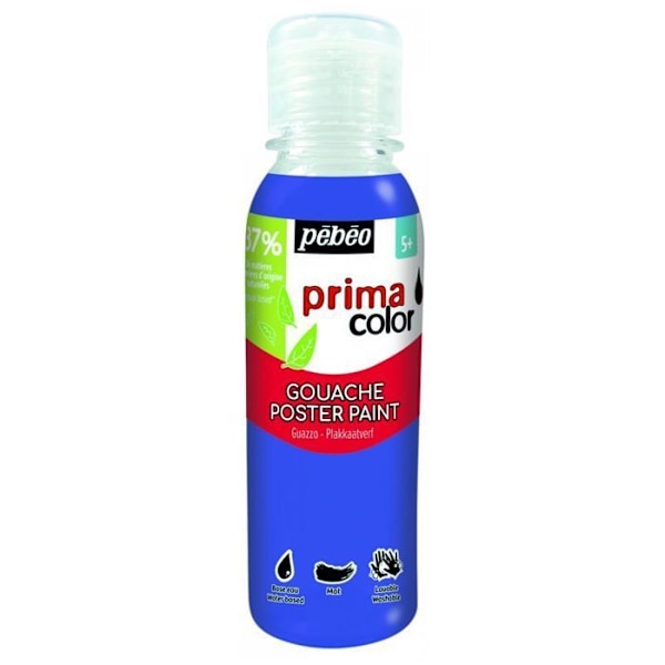 Nestemäinen guassi - Ensisijainen sininen - 150 ml Blå